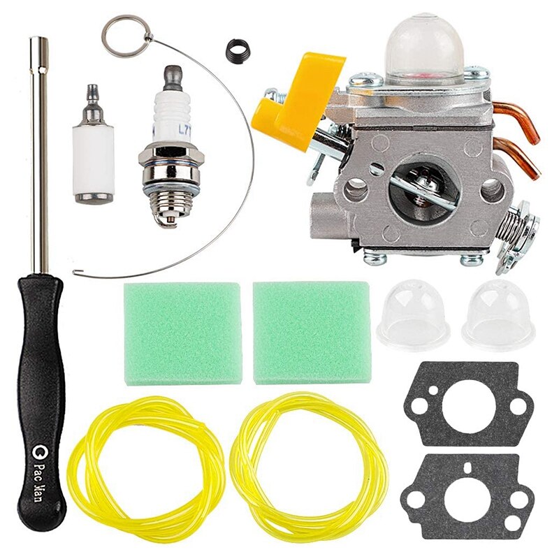 308054043 Carburetor AC04122 Fuel Line Kit for Ryobi EX26 SS26 SS30 Homelite 25Cc 26Cc Hedge String Trimmer Blower: Default Title