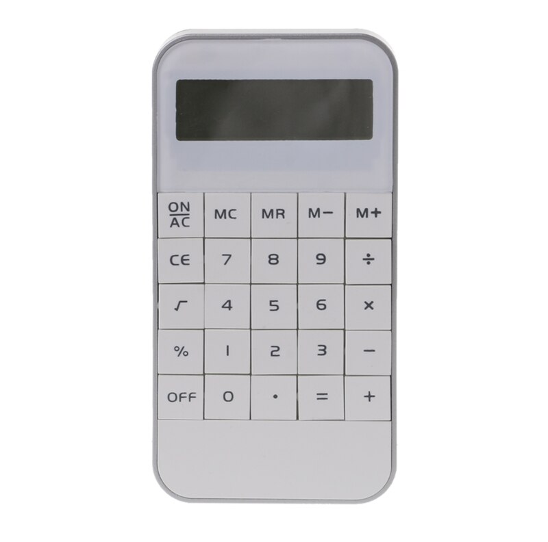 Portable Home Calculator Pocket Electronic Calculating Office SchoolCalculator: White