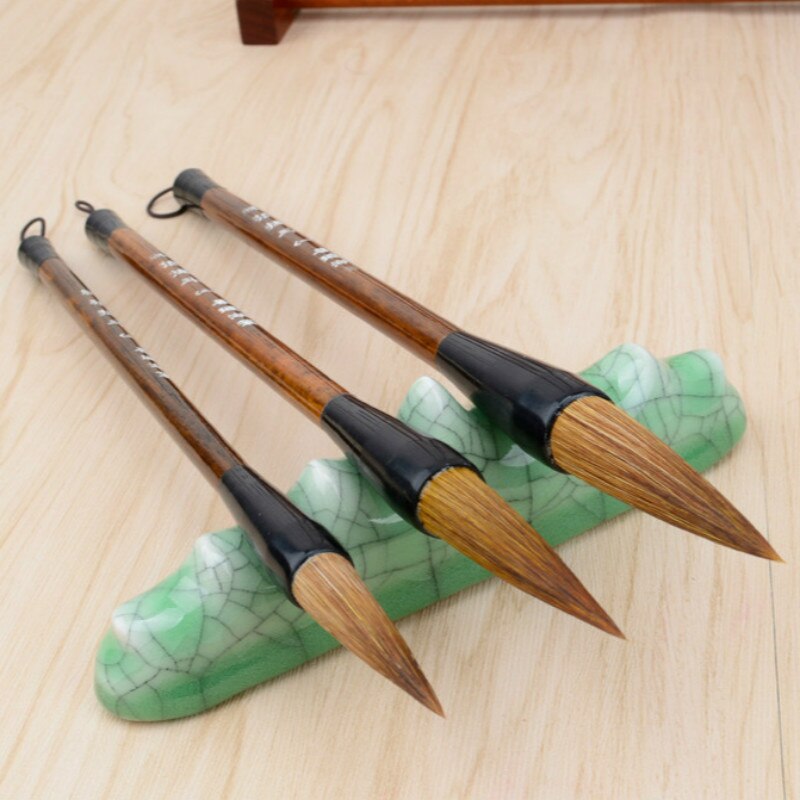 Chinese Calligraphy Brushes Soft Woolen Hair Regular Script Brush Weasel Hair Writing Brush Chinese Painting Brushes Caligrafia