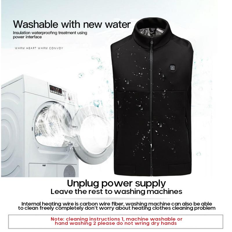 Smart heating vest Men women Vest Jacket Clothing Winter heated jacket USB heating warm vest for otudoor sport hikking