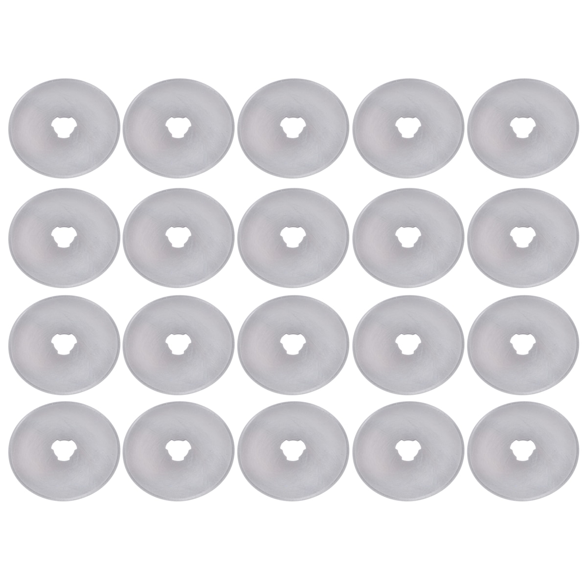 20 piezas 45mm cortador rotatorio de plata cuchillas de repuesto Quilter corte de tela de costura para herramienta de costura de corte Circular de vinilo de tela