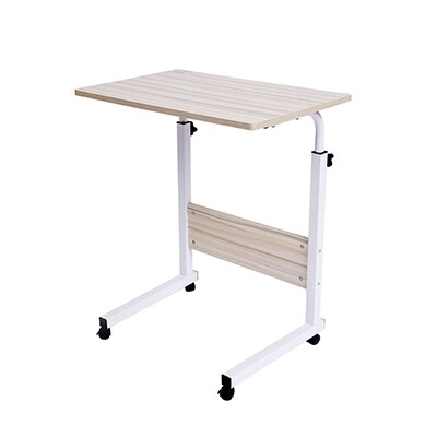2020Laptop Desk 60*40CM Computer Table Adjustable Portable Rotate Laptop Bed Table Can be Lifted Standing Desk: White