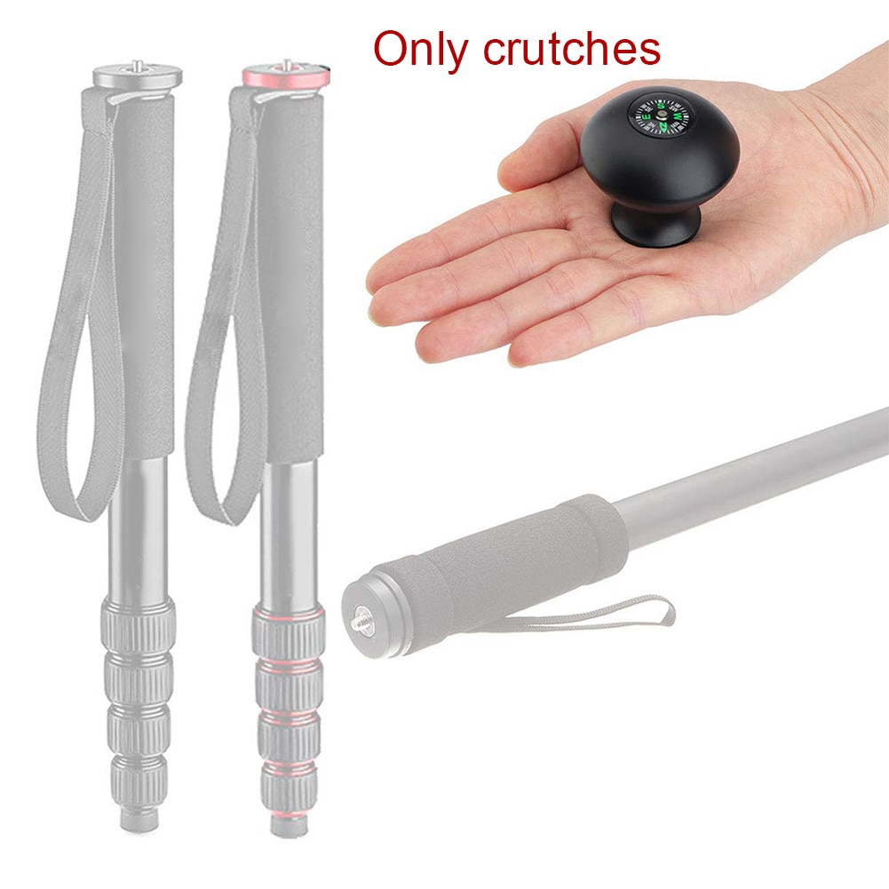 Fotografische Trekking Stok Accessoires Outdoor Wandelstok Wandelen Metalen Hoofd Praktische Lichtgewicht Handgreep Monopod Knop
