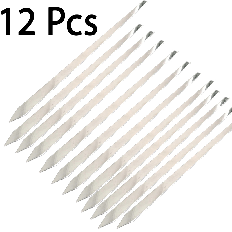 Pincho de carne para barbacoa, tenedor plano galvanizado de acero inoxidable, Kebab turco, Doner, 50 Cm, cocina, jardín, Shish Gadget: 12 Pcs