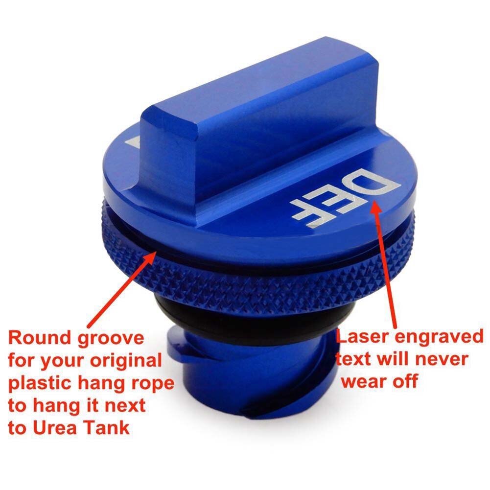 Diesel Aluminium DEF Brandstof Cap Blauw Truck Permanente Cap voor Dodge Ram Automotive Onderdelen Gesloten Vergrendeling tankdop