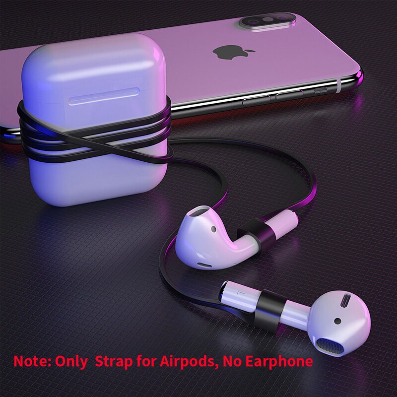Magnetic Earphone Strap Soft Silicone Headphone Cord Anti Lost Cable for Apple AirPods Pro 1 Magnet Earphone String Rope Strap
