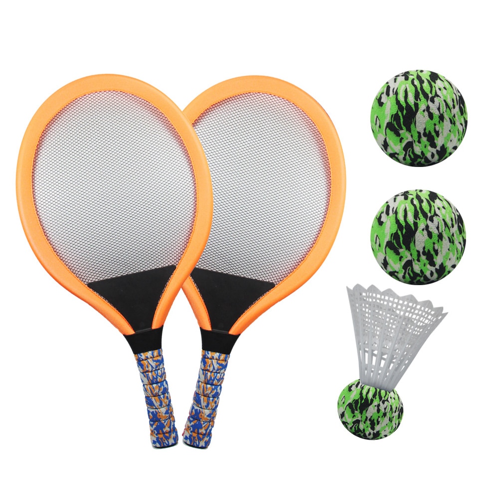 Kids Draagbare Beginner Outdoor Sport Funny Indoor Badminton Bal Duurzaam Strand Speelgoed Training Kleuterschool Tennisracket Set