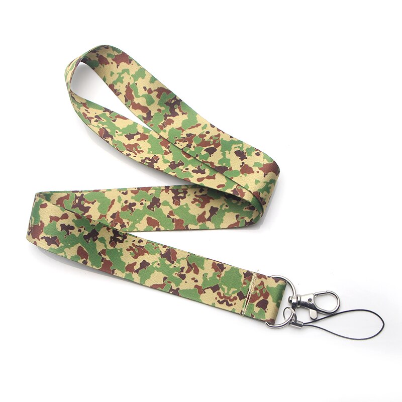 V23 Camouflage Legergroen Lanyard Voor Sleutels Id Kaart Mobiele Telefoon Bandjes Usb Badge Houder Diy Neck Strap Hang Touw lariat Lanyards