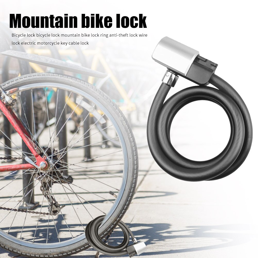 2m Universal Anti-Theft Bicycle Lock Cable Motorcycle Cycling MTB Bike Security Steel Chain Lock Equipment with Keys