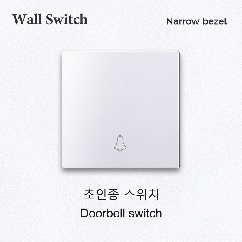 Plastic Panel Wall Light Switches 1/2/3/4 Gang Button Switch with Wall EU TV NET Socket Function Parts DIY Korean Standard White: Orange