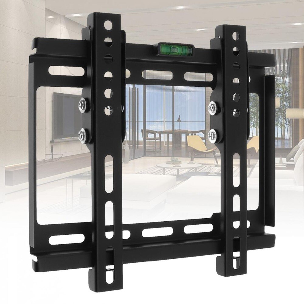 20KG Adjustable TV Wall Mount Bracket Flat Panel TV Frame Support 10 Degrees Tilt with Level for LCD LED Monitor Flat Pan