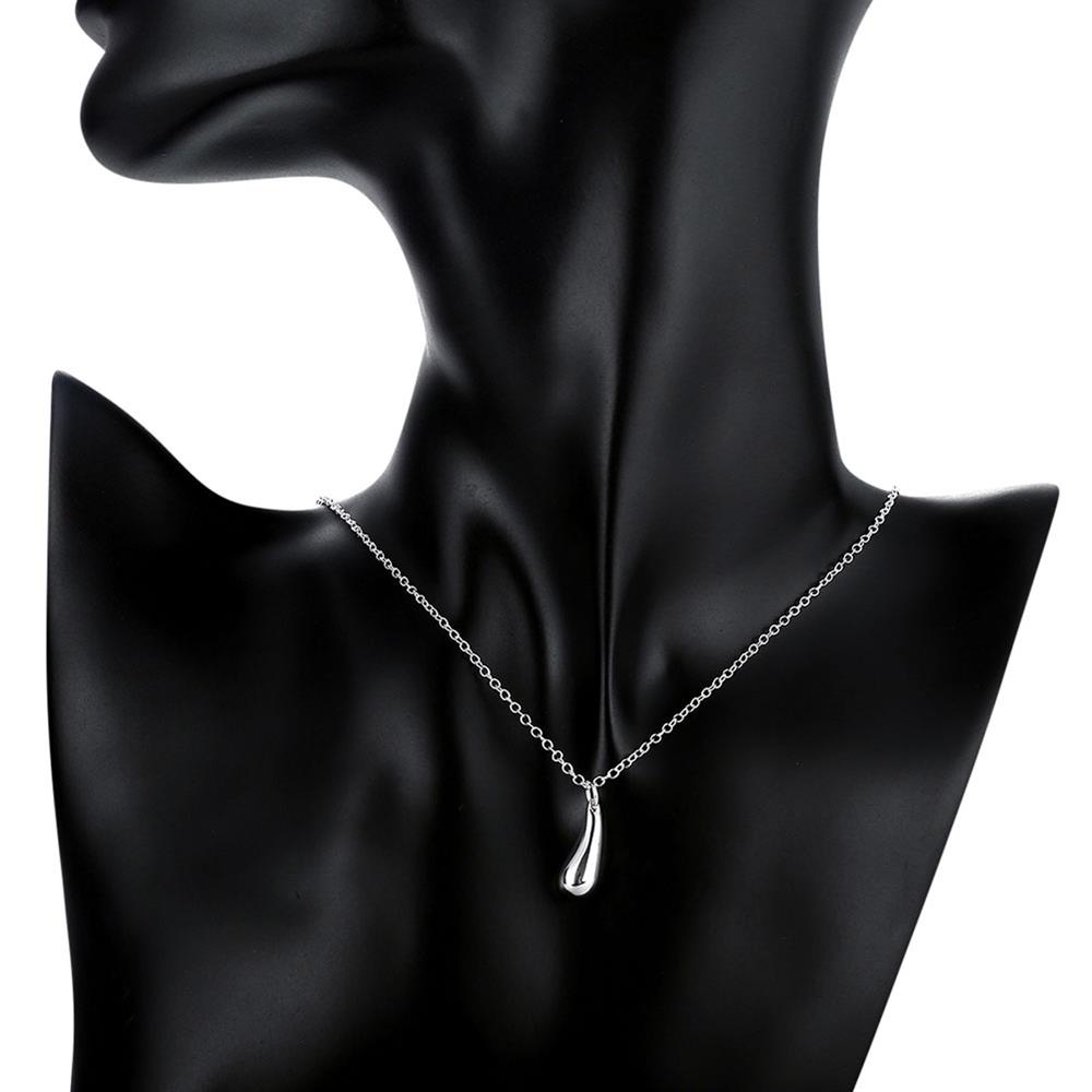 nette 925 Sterling Silber wasser tropfen anhänger halskette ohrring Schmuck-einstellen für frauen Party hochzeit mädchen Weihnachten