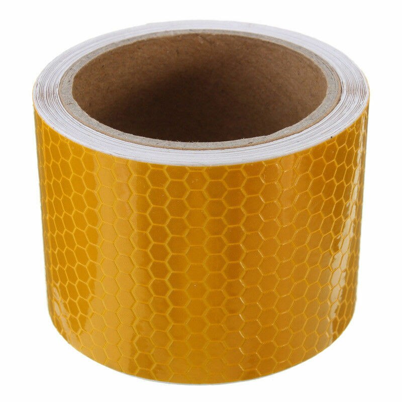 Bike Body Reflective Safety Stickers Reflective Safety Warning Conspicuity Tape Film Sticker Strip Bicycle Accessories: golden