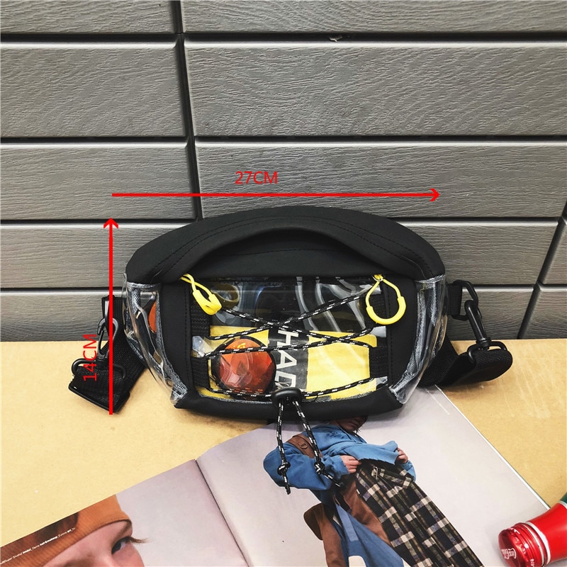 Riñonera transparente de PVC a la riñonera Unisex para hombre, bolsa de cinturón para teléfono de viaje, bolsa de PVC para el pecho, para mujer