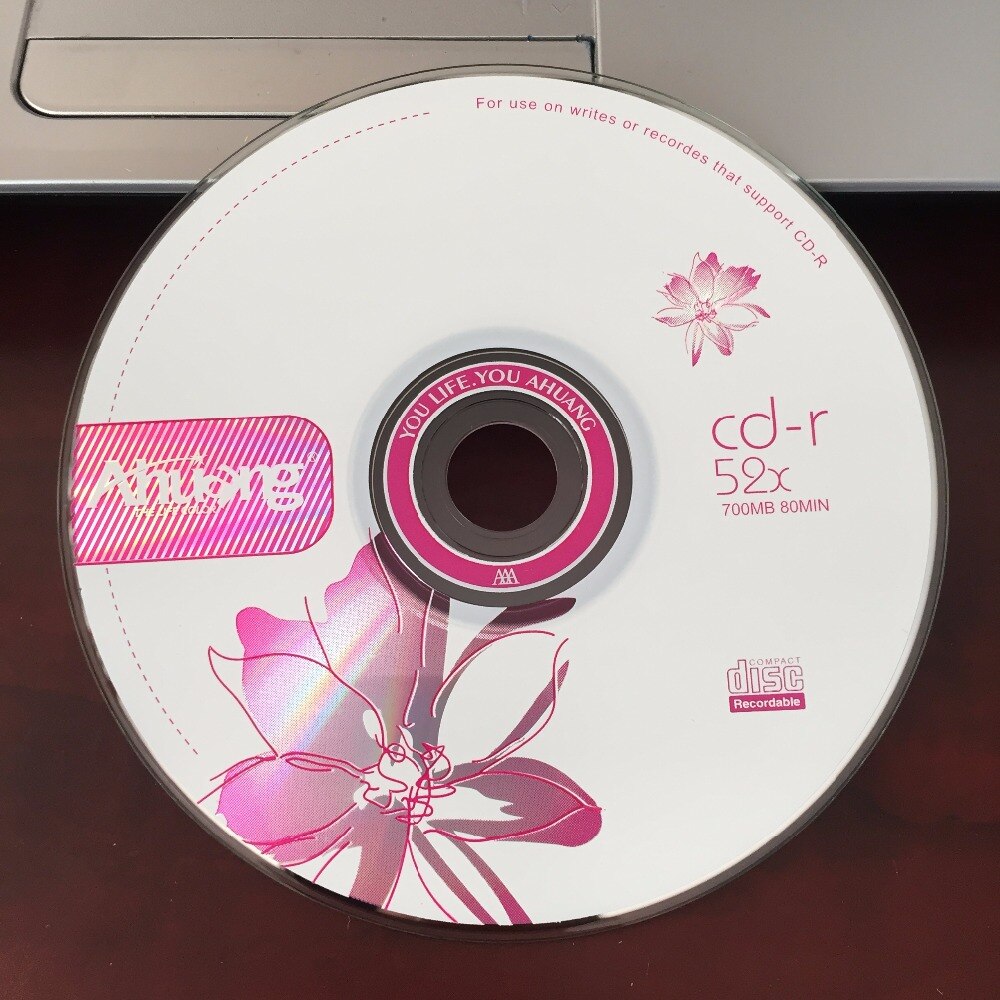 50 Discs Grade A 700 MB 52x Blank Red Lily Printed CD-R Disc