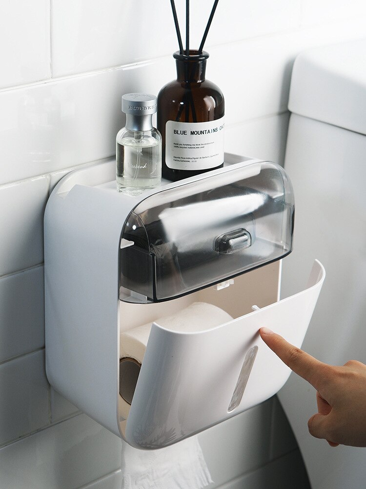SSLW Toiletpapierhouder, badkamerdecoratie, grappige hond, toiletpapierhouder, aan de muur bevestigd, om op te hangen, badkamer, dier, hond, jerrycan, toiletpapier, 20 x 16 x 12 cm