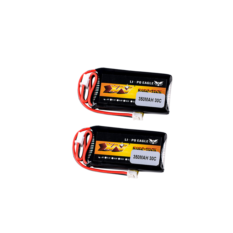 RC Car Battery HJ 2S 7.4V 350mAh 30C Lipo Battery For AXIAL SCX24 90081 C10 1/24 Rc Car Models Accessories 7.4V Battery: black