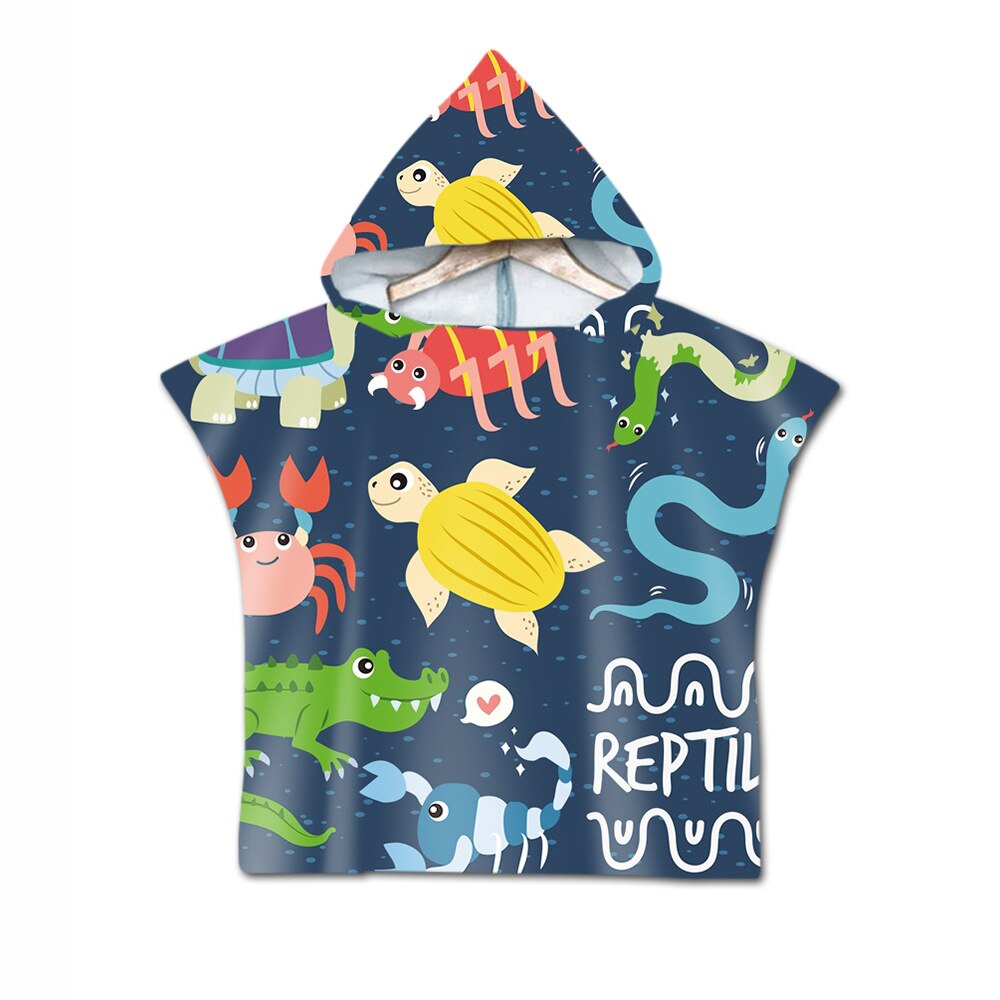 Microfiber Sea Animals Printed Changing Robe Ponch... – Vicedeal
