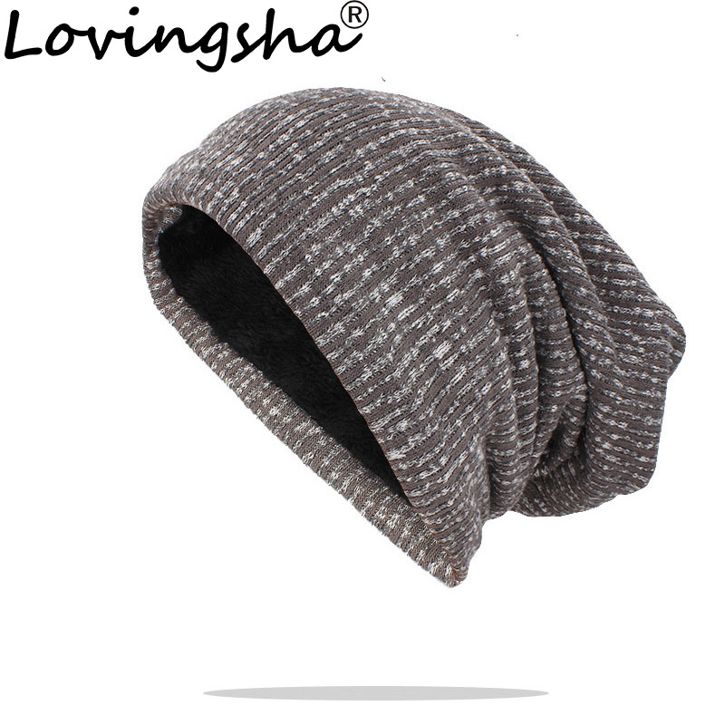 LOVINGSHA Warme Winter Mutsen Hoeden voor Mannen Mode Vrouwen Accessoires Unisex Hip Hop Elastische Herfst Caps HT136
