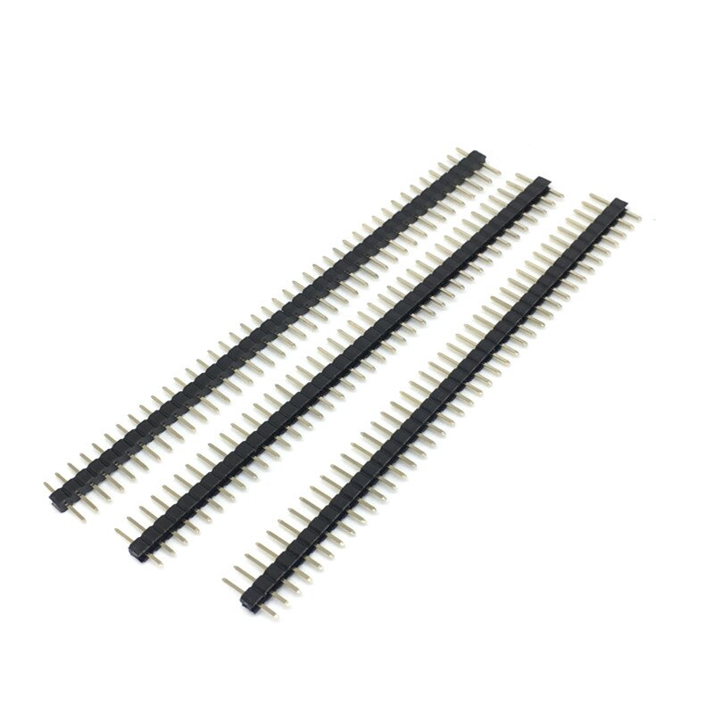 20 stks/partij pin header man pitch 1.27mm 40 Pin Mannelijke Enkele Rij Pin Header Strip 1x40 P