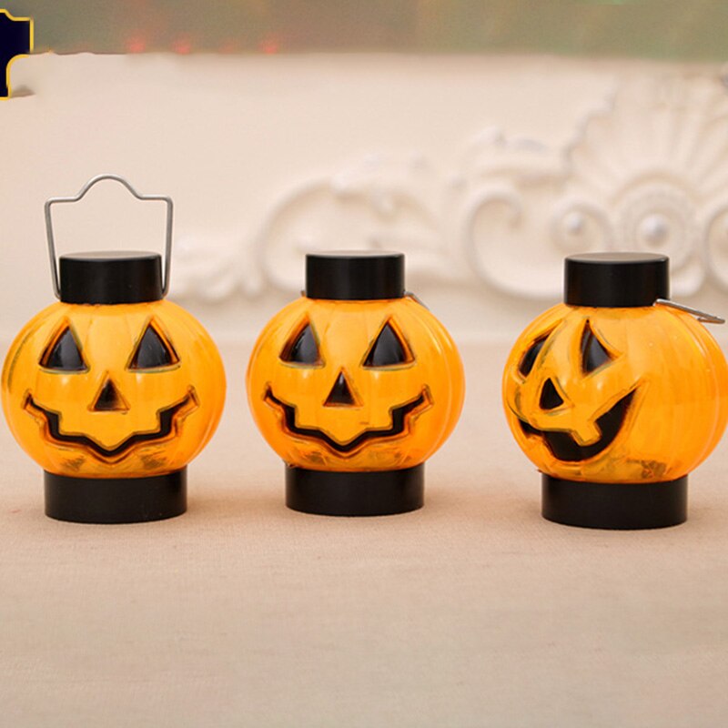 Halloween grimas led pompoen licht speelgoed schattige cartoon hangende nachtkastje licht speelgoed led pompoen klein speelgoed