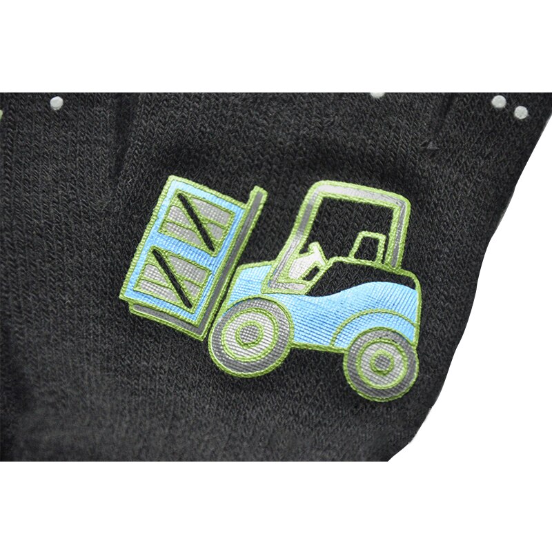 freundlicher Winter Warme Handschuhe für 6-12Jahre Jungen Und Mädchen Nette Bau Lkw aufbringen Kind Weiche Gestrickte Fäustlinge