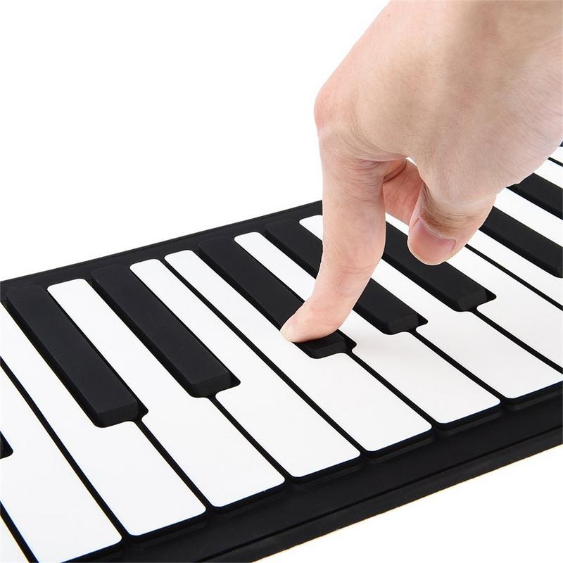 Portable Foldable 61 Keys Digital Roll Up Soft Keyboard Electronic Piano For Children Beginner Teclado Musical Instrumento Parts