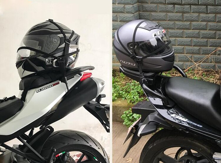 Universal moto hjelm mesh net motorcykel bagage net beskyttelsesgear bagage kroge motorcykel tilbehør organizer holder 1pc