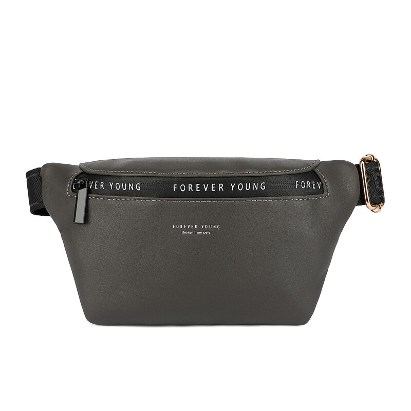 Yojessy Lederen Luxe Fanny Pack Grote Capaciteit Taille Verpakking Heuptas Vrouwen Riem Tas Multifunctionele Borst Bag: gray