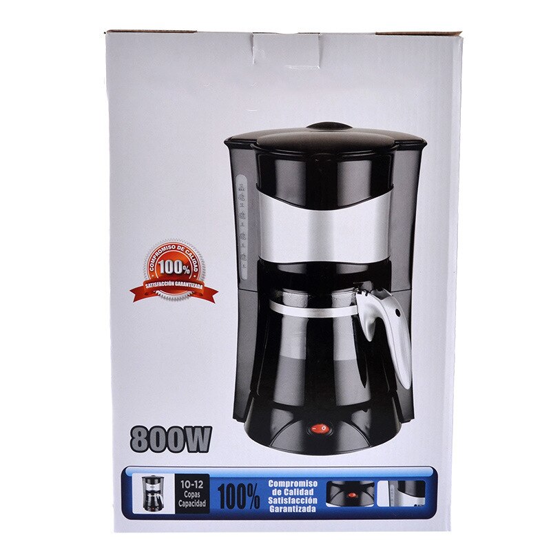 1300ml 800w automatisk kaffebryggare elektrisk kaffekanna moka kaffekokare av livsmedelskvalitet för bryggmaskin
