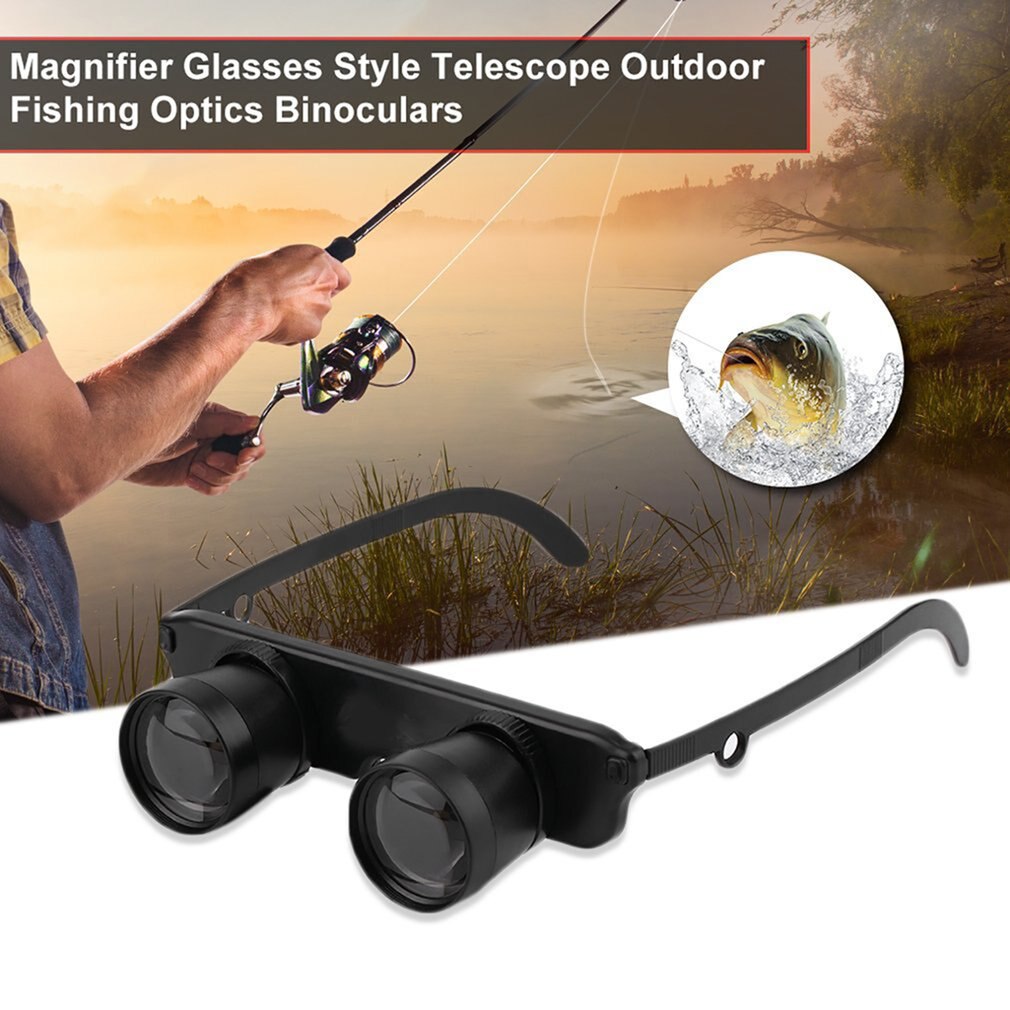 3x28 Magnifier Glasses Style Outdoor Fishing Optics Binoculars Telescope