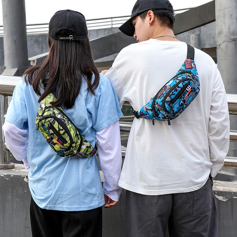 Marsupio impermeabile in stile coreano ad alta capacità per sport tutto'aria aperta marsupio in tela Banana Borsa donna uomo