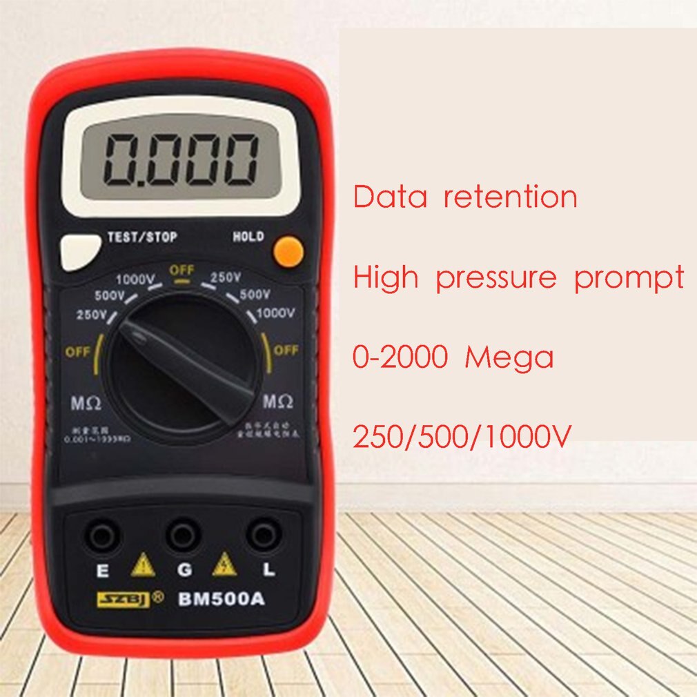 BM500A 1000V Digitale Auto Range Meter Tester Megohmmeter Voltmeter Hohe Spannung led-anzeige