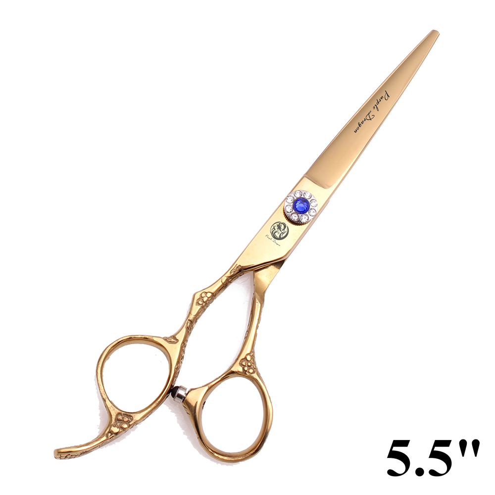 Professionele Kappersschaar Linkerhand Paarse Draak 5.5 "6" Haar Knippen Schaar Dunner Schaar Kapsel Schaar Z8002: Bruin