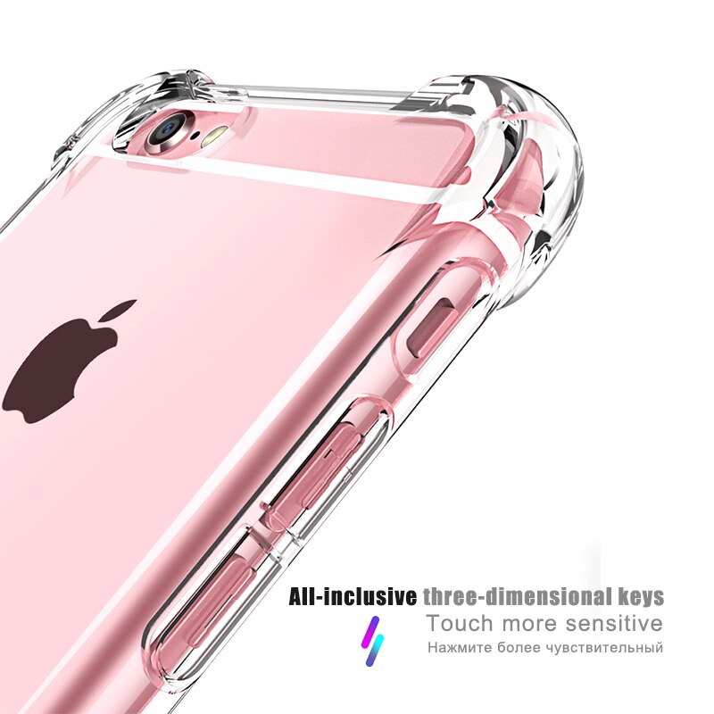 Shockproof Case for IPhone 11 Pro 12 Mini X s XR XS Max 6 6S 8 Plus 7 Cases Transparent Funda 12 Phone Coque Silicone Back Cover