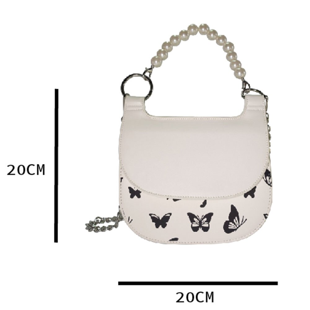 À venda em estoque na moda borboleta gótico elegante senhora festa cadeias pérolas beading casual crossbody schoulder sacos feminino