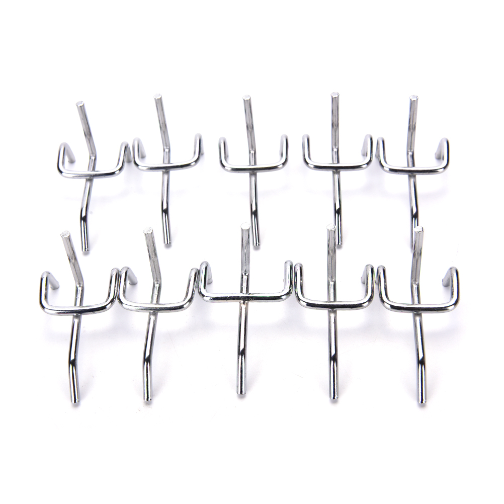 10 st kolstålspinnar bräda pegboard krokar garage verkstad förvaring display organisation stål hängande verktyg förvaringskrokar