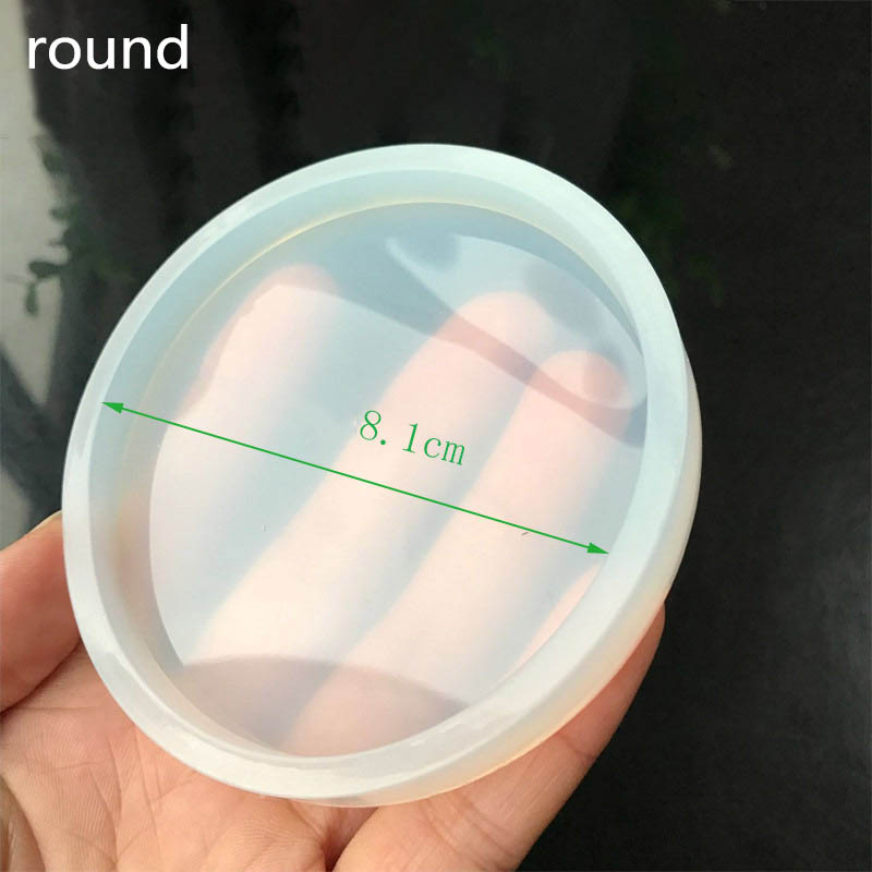 Silicone Ceramics Molds Making Pottery Tools Polymer Clay Resin Craft Mould Clay Molds Portable Clear: round