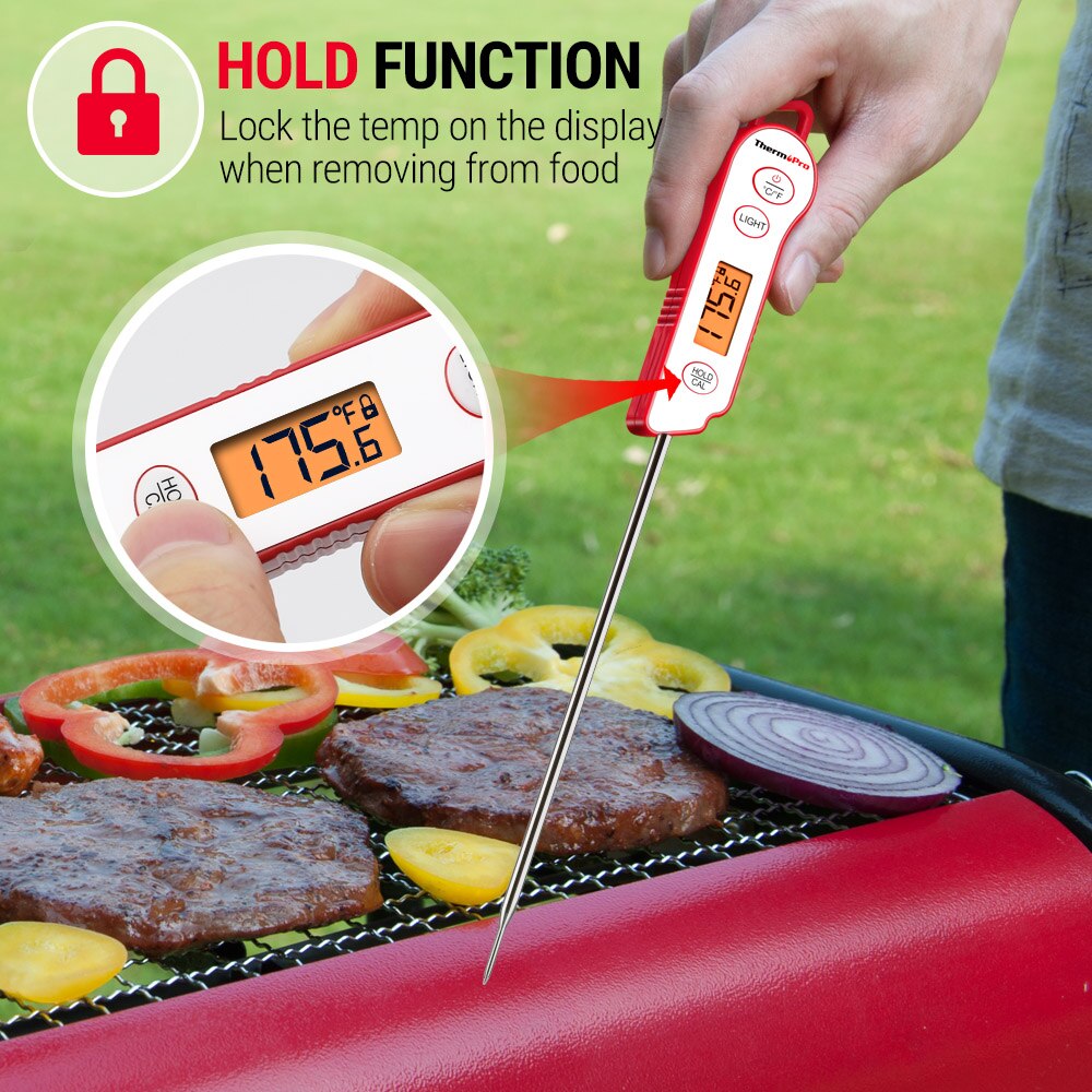 Termómetro Digital ThermoPro TP15 impermeable para carne termómetro para cocina para barbacoa agua horno termómetro sonda con retroiluminación