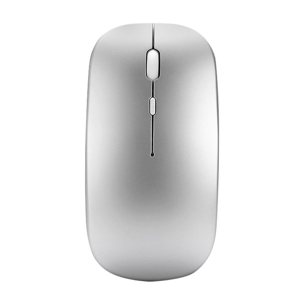 Wireless Mouse Computer 1200dpi 2.4 G Rechargeable Gaming Mouse Optical Usb Silent Button Ultra Thin Wireless Mouse For Laptop: silver 