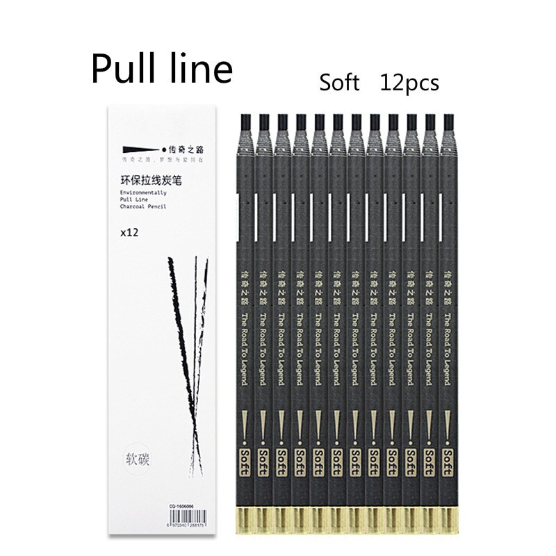 Schetsen Potlood Pull Lijn Houtskool Potlood Zacht/Medium Tekening Potloden Carbon Potloodschets Painting Potlood Gratis Snijden Art Supplies: B1