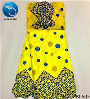 Tela bazin de algodón LIULANZHI africano tissu riche getzner brode getzner riche tela con cuentas con encaje de tul de 2 yardas PB05