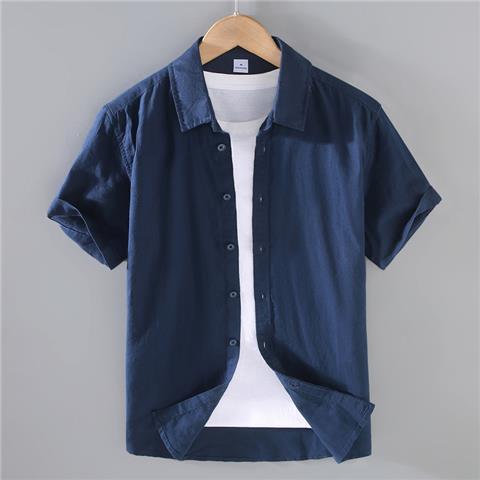 Ropa de estilo japonés para hombre, Tops de manga corta con una hilera de botones, cárdigan holgado informal, de Color sólido, verano 2023