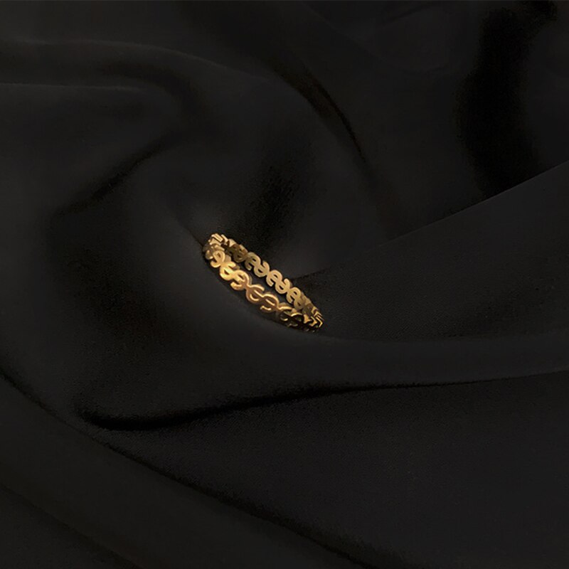 Shouman Rvs Gold Dollar Wijsvinger Gesp Joint Tail Wedding Ring Voor Vrouwen Mode-sieraden Accessoires