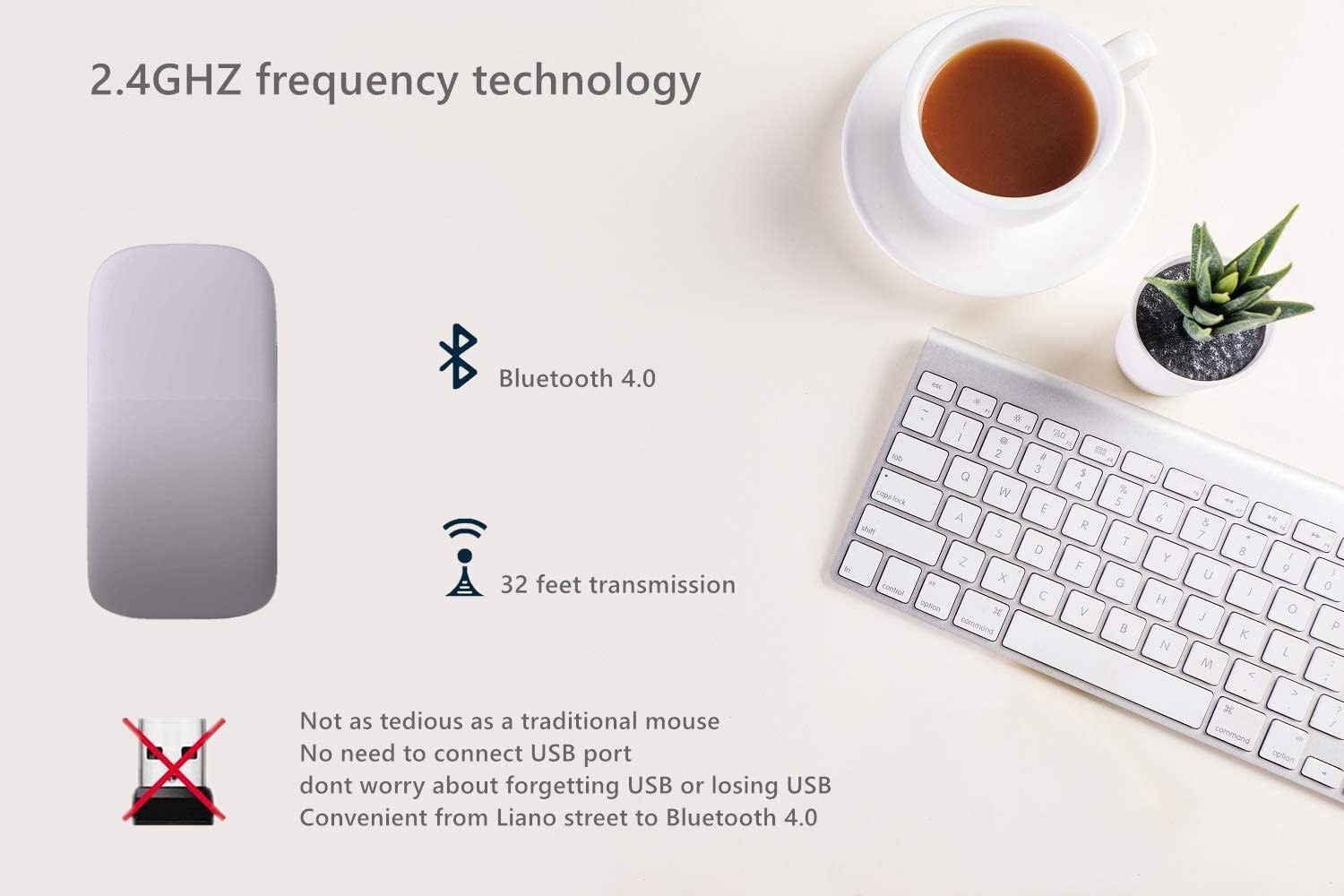 Slim and Portable2.4G Bluetooth Folding Mice Ergonomic Gaming Wireless Mice Wireless Mouse for Laptop PC Computer Optical Mice