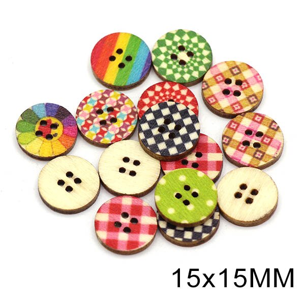 50Pcs Red Heart Decorative Button 2-Holes Wooden Buttons for Clothing Love Craft Supplies DIY Bags Sewing and Needlework 15x13mm: 10