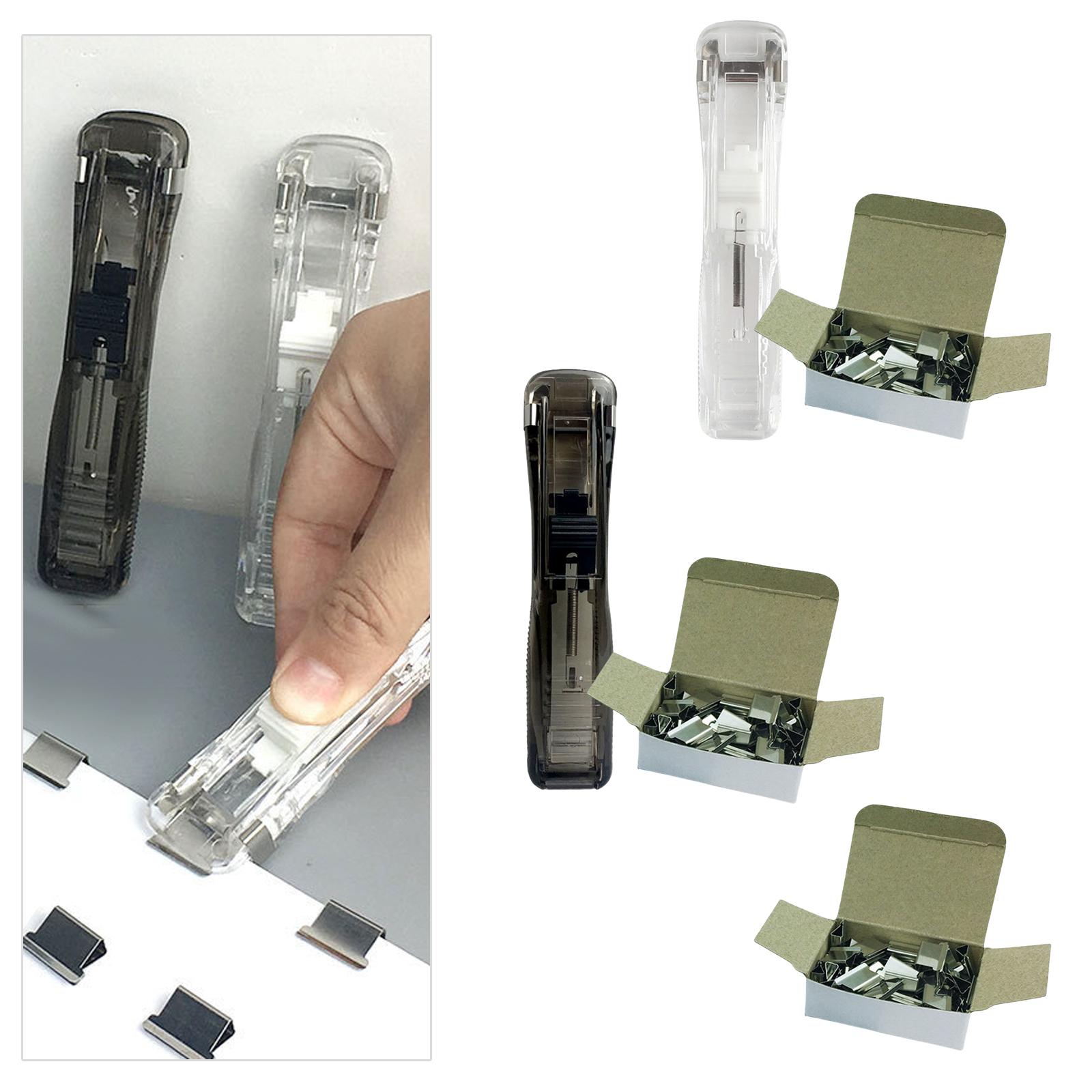 Students Mini Push Stapler Set Reduced Effort for College Students , Rounded Corners Prevent Scratches Simple Operation Durable