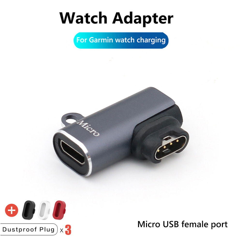 Oplaadkabel Adapter Voor Garmin Fenix 7 6 5 7x6x Vivoactive 3 Forerunner 955 935 745 255 Oplader Plug Type C/Micro USB/8 Pin: green
