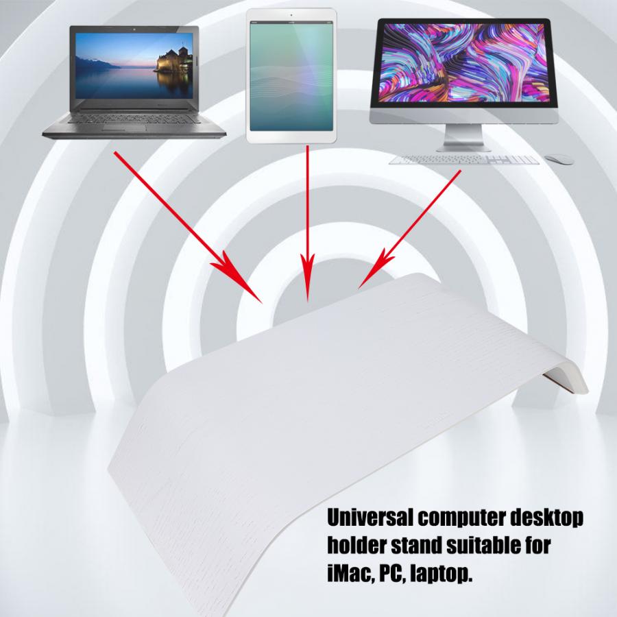 Multi-function Computer Monitor Stand Universal Bracket Computer Screen Riser for iMac PC Notebook monitor stand: White
