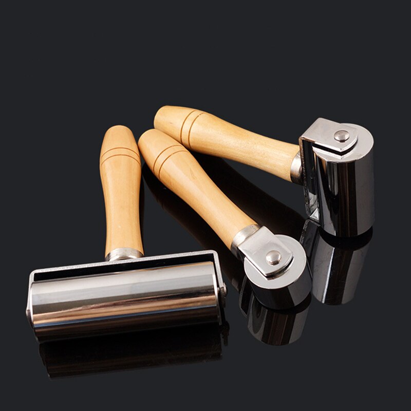 Rodillo de prensa para bordes de cuero, rodillo de laminado de pegamento para manualidades de cuero, herramienta de pliegue hecha a mano, 26mm/60mm/100mm